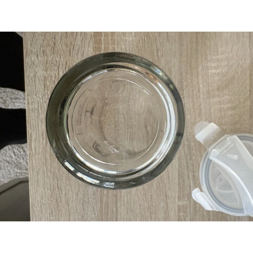 Glasslock Shaker Glass Cocktail Mixer With Drink Recipes & Measurements 2-10 Oz